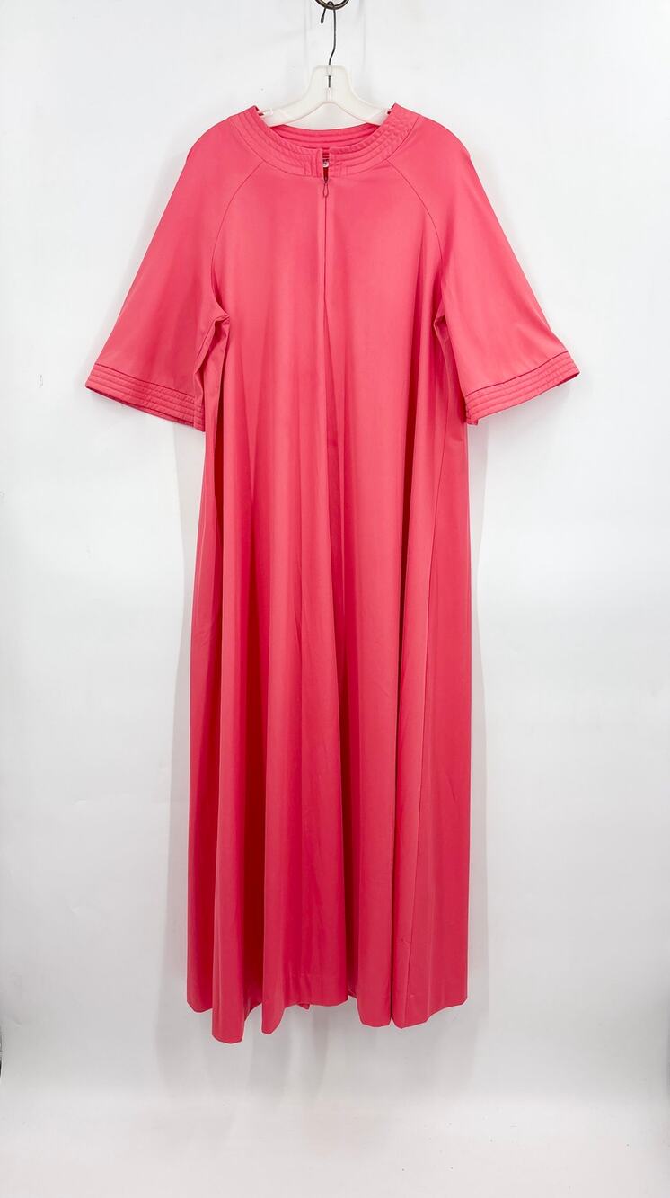 Vintage Vanity Fair Housedress House Dress Robe L Large Coral Orange Salmon USA